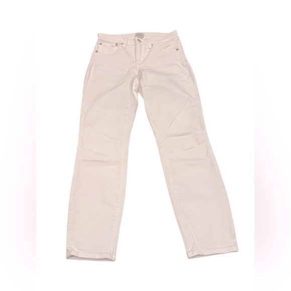 J. Crew Denim 9” High Rise Toothpick White Jeans Size 24P - Picture 1 of 4